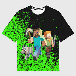 Футболка оверсайз мужская Minecraft, цвет: 3D-принт