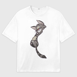 Футболка оверсайз мужская Милый котя, цвет: 3D-принт