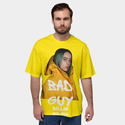 Футболка оверсайз мужская Billie Eilish Билли Айлиш, цвет: 3D-принт — фото 2