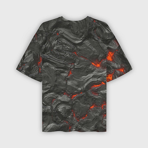 Мужская футболка оверсайз Застывшая лава / 3D-принт – фото 2
