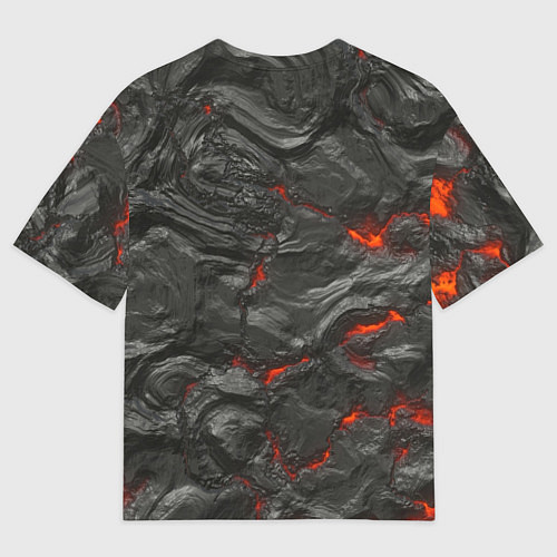 Мужская футболка оверсайз Застывшая лава / 3D-принт – фото 2