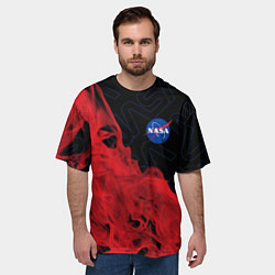 Футболка оверсайз мужская NASA НАСА, цвет: 3D-принт — фото 2