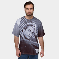 Футболка оверсайз мужская Роберт Паттинсон, цвет: 3D-принт — фото 2