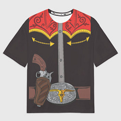 Футболка оверсайз мужская Ковбой, цвет: 3D-принт