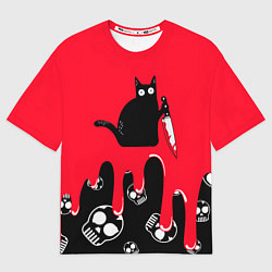 Мужская футболка оверсайз WHAT CAT