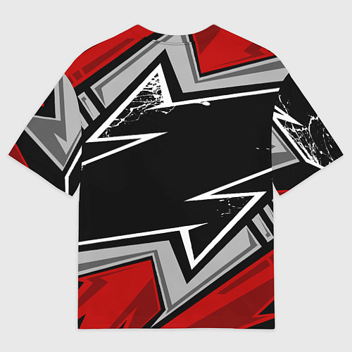 Мужская футболка оверсайз LA LAKERS RED / 3D-принт – фото 2