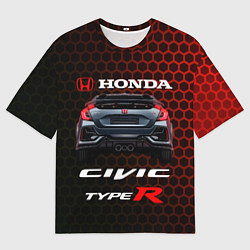 Мужская футболка оверсайз Honda Civic Type R