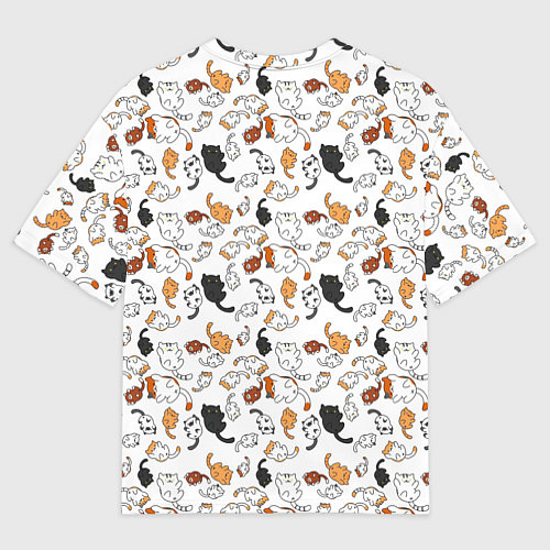 Мужская футболка оверсайз КОТИКИ / 3D-принт – фото 2