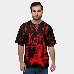 Футболка оверсайз мужская Korn, цвет: 3D-принт — фото 2