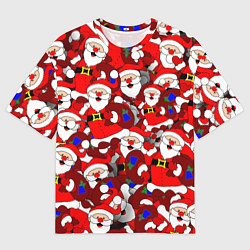 Футболка оверсайз мужская Русский Санта Клаус, цвет: 3D-принт
