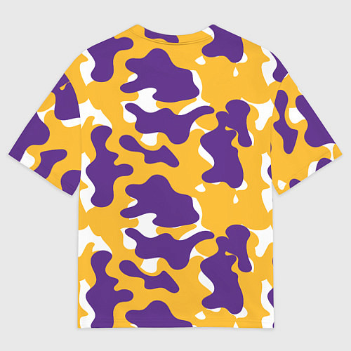 Мужская футболка оверсайз LA LAKERS ЛЕЙКЕРС / 3D-принт – фото 2