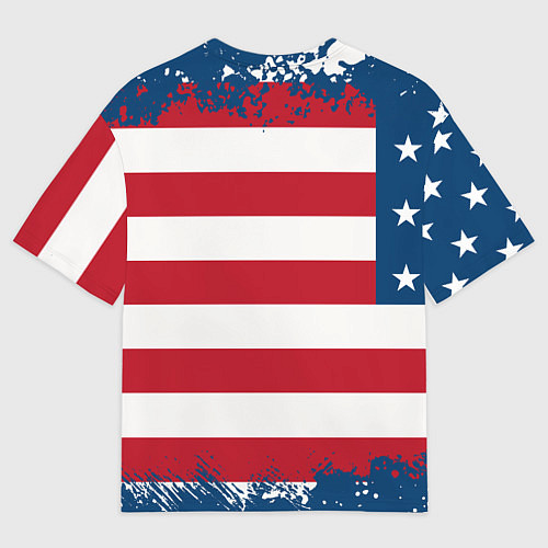 Мужская футболка оверсайз Америка / 3D-принт – фото 2