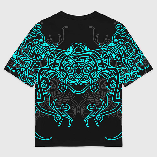 Мужская футболка оверсайз Узоры магия / 3D-принт – фото 2