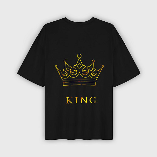 Мужская футболка оверсайз KING / 3D-принт – фото 2