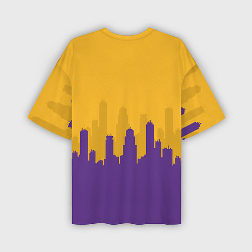Мужская футболка оверсайз LOS ANGELES LAKERS / 3D-принт – фото 2