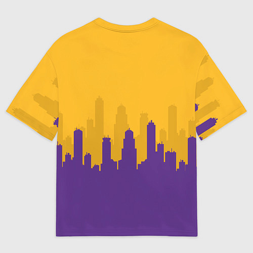 Мужская футболка оверсайз LOS ANGELES LAKERS / 3D-принт – фото 2
