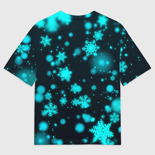 Мужская футболка оверсайз Новогодний пингвин / 3D-принт – фото 2
