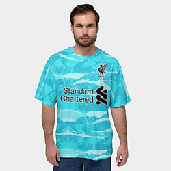 Футболка оверсайз мужская LIVERPOOL выездная сезон 2021, цвет: 3D-принт — фото 2