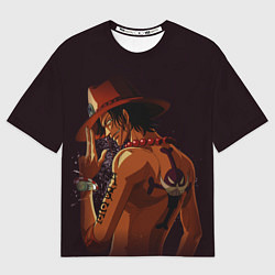 Футболка оверсайз мужская One Piece Портгас Д Эйс, цвет: 3D-принт