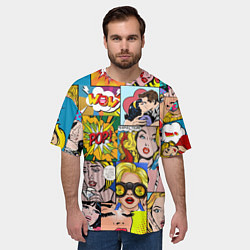Футболка оверсайз мужская Pop Art, цвет: 3D-принт — фото 2