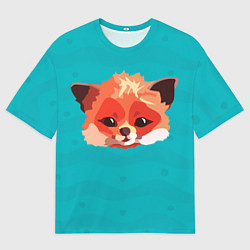 Футболка оверсайз мужская Лисичка, цвет: 3D-принт