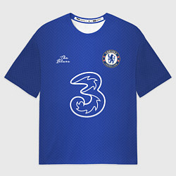 Футболка оверсайз мужская CHELSEA домашняя сезон 2021, цвет: 3D-принт