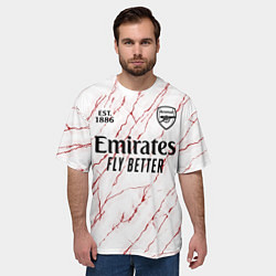 Футболка оверсайз мужская ARSENAL 2021 - ГОСТЕВАЯ, цвет: 3D-принт — фото 2
