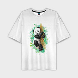 Футболка оверсайз мужская Панда, цвет: 3D-принт