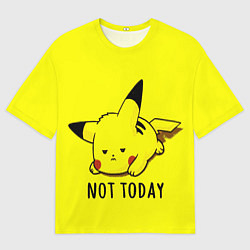 Мужская футболка оверсайз Пикачу лень