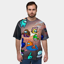 Футболка оверсайз мужская Among Us Чёрная дыра, цвет: 3D-принт — фото 2