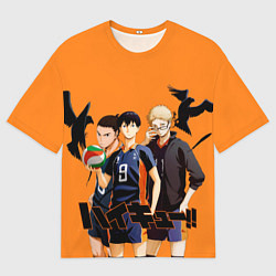 Мужская футболка оверсайз Haikyu Team