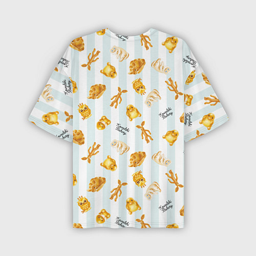 Мужская футболка оверсайз Baked Goods Pattern / 3D-принт – фото 2
