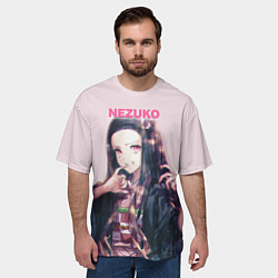 Футболка оверсайз мужская Nezuko, цвет: 3D-принт — фото 2