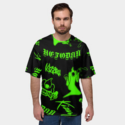 Футболка оверсайз мужская KIZARU HAUNTED FAMILY, цвет: 3D-принт — фото 2
