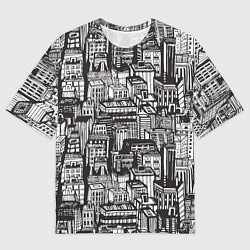 Мужская футболка оверсайз Бесконечный город