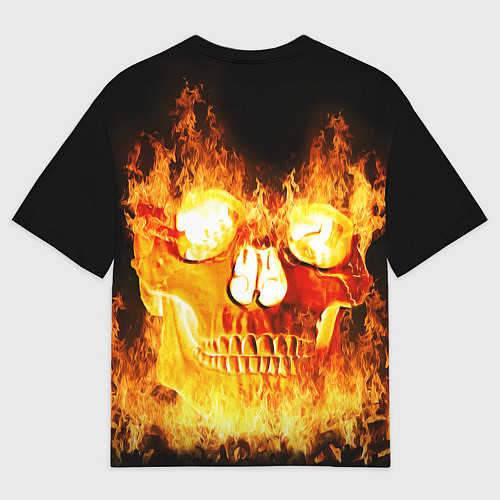 Мужская футболка оверсайз Череп / 3D-принт – фото 2