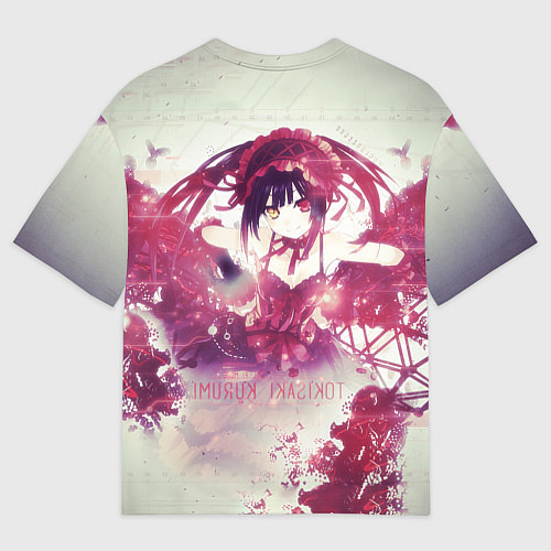 Мужская футболка оверсайз Куруми Токисаки / 3D-принт – фото 2