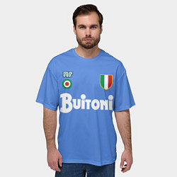 Футболка оверсайз мужская Диего Марадона Наполи Ретро, цвет: 3D-принт — фото 2