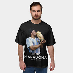 Футболка оверсайз мужская Diego Maradona, цвет: 3D-принт — фото 2