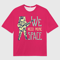 Футболка оверсайз мужская Нужно больше космоса, цвет: 3D-принт