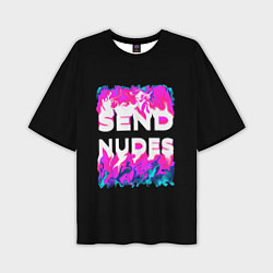 Мужская футболка оверсайз Send Nudes