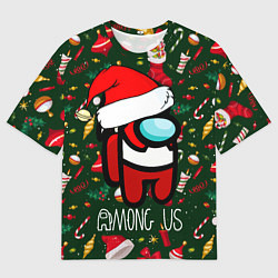 Футболка оверсайз мужская Новый Год Среди Нас, цвет: 3D-принт