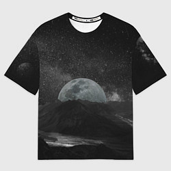 Футболка оверсайз мужская Луна, цвет: 3D-принт