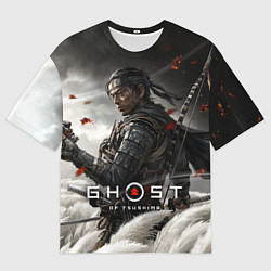Футболка оверсайз мужская Ghost of Tsushima, цвет: 3D-принт