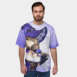 Футболка оверсайз мужская GENSHIN IMPACT, ЛИЗА, цвет: 3D-принт — фото 2