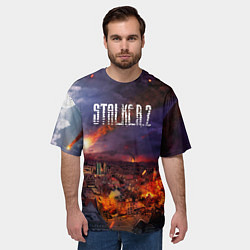 Футболка оверсайз мужская Stalker 2, цвет: 3D-принт — фото 2