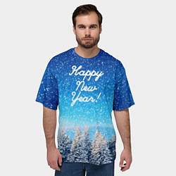 Футболка оверсайз мужская Happy New Year, цвет: 3D-принт — фото 2