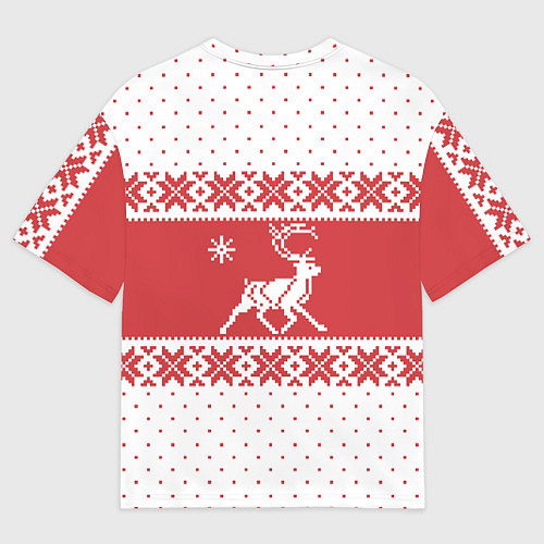 Мужская футболка оверсайз Северный Олень / 3D-принт – фото 2