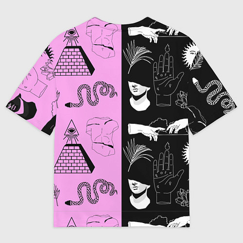 Мужская футболка оверсайз Руки, статуи / 3D-принт – фото 2