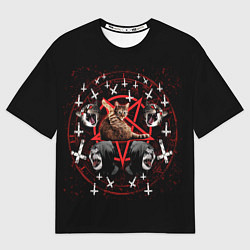 Футболка оверсайз мужская Satanic Cat, цвет: 3D-принт